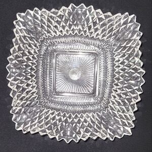 Vintage Indiana Glass Diamond Point Dish